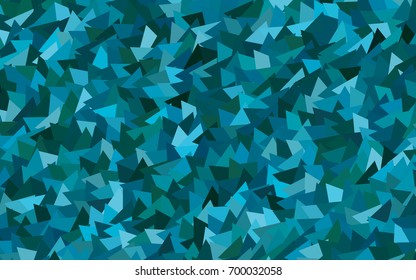 Dark Blue, Green vector abstract colorful background, which consist of triangles. Pattern with colored triangles on white background.