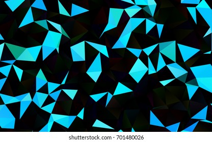 Dark Blue, Green vector abstract polygonal background. Shining colored illustration in a brand-new style. The polygonal design can be used for your web site.