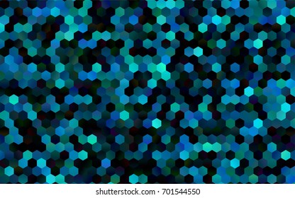 Dark Blue, Green vector abstract textured polygonal background. Brand-new blurry hexagonal design. Pattern can be used for background.