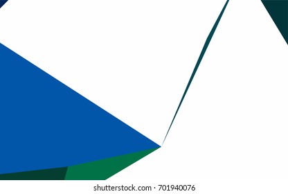 Dark Blue, Green vector abstract colorful background, which consist of triangles. Pattern with colored triangles on white background.