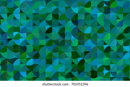 Dark Blue, Green vector abstract pattern with circles. Geometry template for your business design. Background with colored spheres.