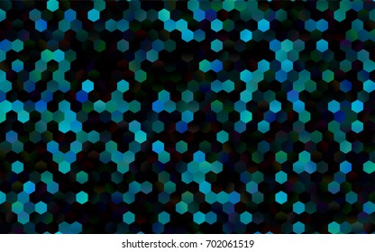 Dark Blue, Green vector abstract textured polygonal background. Brand-new blurry hexagonal design. Pattern can be used for background.
