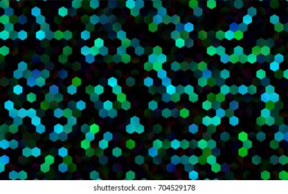 Dark Blue, Green vector abstract textured polygonal background. Brand-new blurry hexagonal design. Pattern can be used for background.