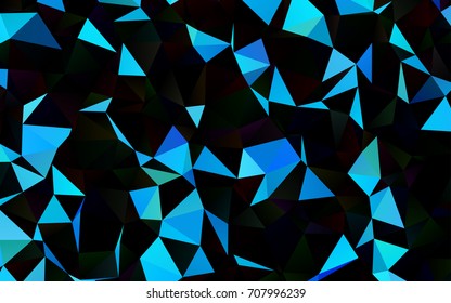 Dark Blue, Green vector abstract mosaic background. Colorful illustration in abstract style with gradient. The polygonal design can be used for your web site.