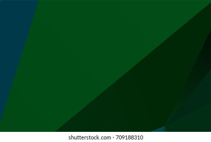 Dark Blue, Green vector abstract polygonal background. A completely new color illustration in a vague style. A completely new design for your business.