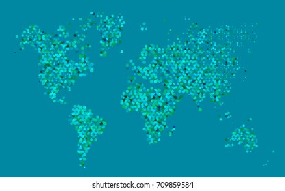 Dark Blue, Green vector abstract textured polygonal background. Brand-new blurry hexagonal design. Pattern can be used for background.