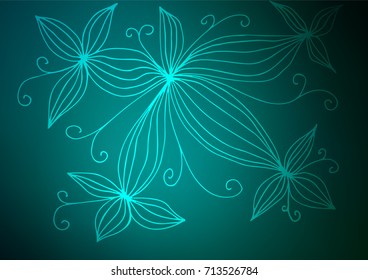 Dark Blue, Green vector abstract doodle pattern. A completely new color illustration in doodle style. The completely new template can be used for your brand book.