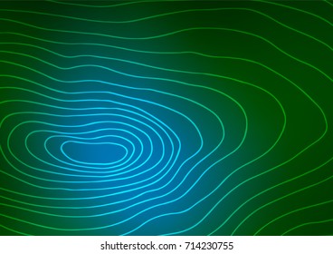 Dark Blue, Green vector abstract doodle texture. Colorful abstract illustration with lines in Asian style. A completely new template for your business design.
