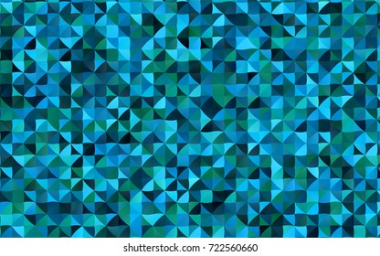 Dark Blue, Green vector abstract mosaic template. An elegant bright illustration with gradient. The textured pattern can be used for background.