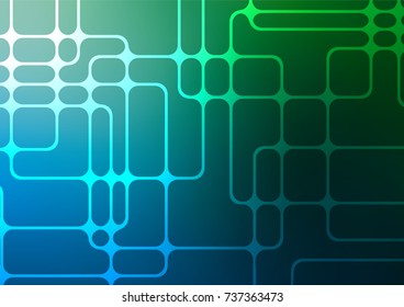 Dark Blue, Green vector abstract doodle texture. Doodles on blurred abstract background with gradient. The pattern can be used for coloring books and pages for kids.