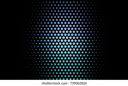 Dark Blue, Green vector abstract pattern with circles. Geometry template for your business design. Background with colored spheres.