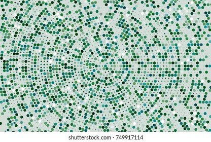 Dark Blue, Green vector abstract pattern with circles. Geometry template for your business design. Background with colored spheres.