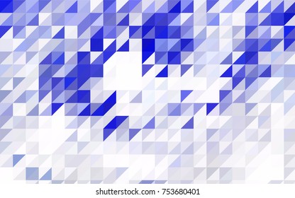 Dark Blue, Green vector abstract colorful background, which consist of triangles. Pattern with colored triangles on white background.