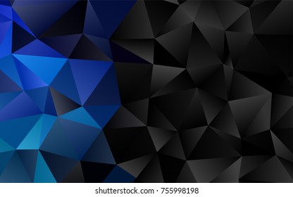 Dark Blue, Green vector abstract mosaic template. A completely new color illustration in a vague style. The polygonal design can be used for your web site.
