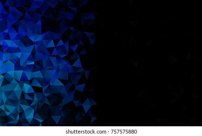 Dark Blue, Green vector abstract polygonal template. Shining illustration, which consist of triangles. The elegant pattern can be used as part of a brand book.