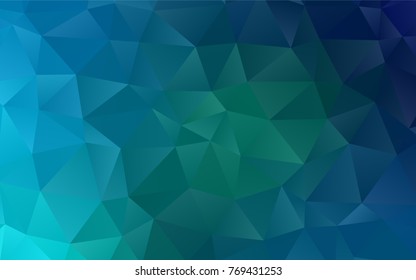 Dark Blue, Green vector abstract mosaic background. Shining colored illustration in a brand-new style. Brand-new design for your business.