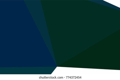 Dark Blue, Green vector abstract colorful background, which consist of triangles. Pattern with colored triangles on white background.