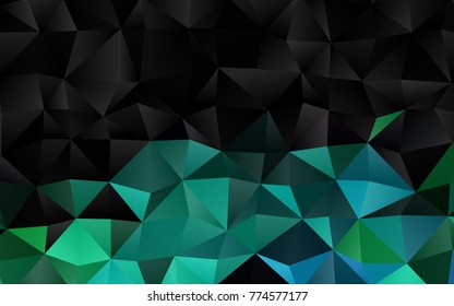 Dark Blue, Green vector abstract polygonal template. Shining illustration, which consist of triangles. The template can be used as a background for cell phones. Dark Blue, Green vector abstract polygonal template. Shining illustration, which consist of triangles. The template can be used as a background for cell phones.