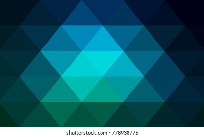 Dark Blue, Green vector abstract textured polygonal background. Blurry triangle design. Pattern can be used for background.