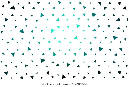 Dark Blue, Green vector abstract colorful background, which consist of triangles. Pattern with colored triangles on white background.