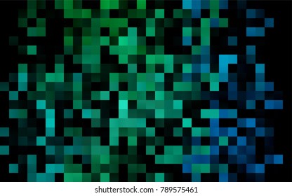 Dark Blue, Green vector abstract textured polygonal background. Blurry rectangular design. The pattern with repeating rectangles can be used for background.