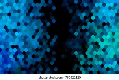 Dark Blue, Green vector abstract textured polygonal background. Brand-new blurry hexagonal design. Pattern can be used for background.
