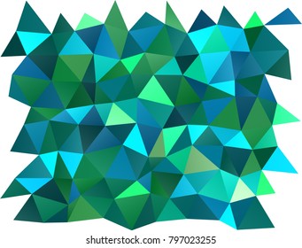Dark Blue, Green vector abstract mosaic pattern. An elegant bright illustration with gradient. A completely new template for your business design.