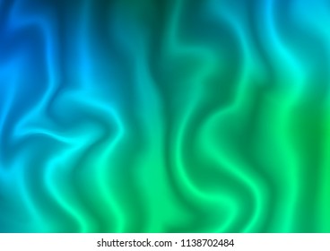 Dark Blue, Green vector backdrop with bent lines. Brand new colored illustration in marble style with gradient. Textured wave pattern for backgrounds.