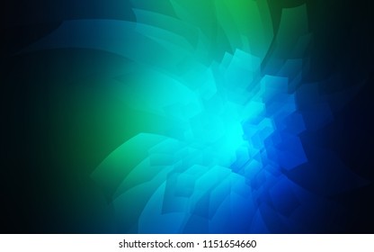 Dark Blue, Green vector backdrop with hexagons. Illustration with set of colorful hexagons. Pattern can be used for landing pages.