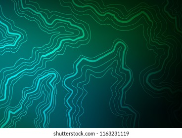 Dark Blue, Green vector backdrop with bent lines. Modern gradient abstract illustration with bandy lines. A new texture for your  ad, booklets, leaflets.