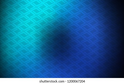 Dark Blue, Green vector backdrop with rectangles, squares. Rectangles on abstract background with colorful gradient. Modern template for your landing page.