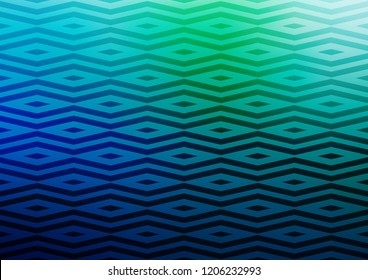 Dark Blue, Green vector backdrop with lines, triangles. Decorative design in abstract style with triangles. Template for wallpapers.