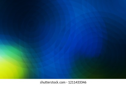 Dark Blue, Green vector backdrop with dots. Blurred decorative design in abstract style with bubbles. Pattern can be used as texture of wallpapers.