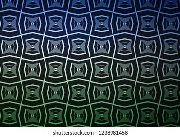 Dark Blue, Green vector backdrop with long lines. Modern geometrical abstract illustration with staves. Smart design for your business advert.