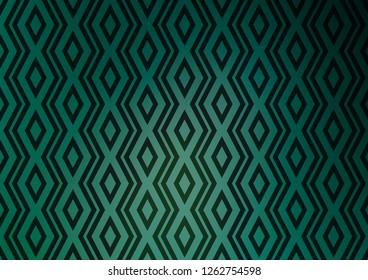 Dark Blue, Green vector backdrop with lines, cubes. Glitter abstract illustration with colorful lines, rhombuses. Backdrop for TV commercials.