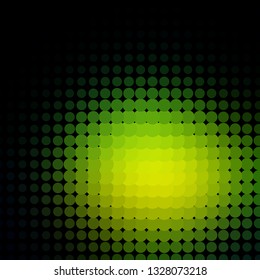 Dark Blue, Green vector backdrop with circles. Glitter abstract illustration with colorful drops. Pattern for wallpapers, curtains.