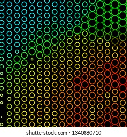 Dark Blue, Green vector backdrop with circles. Colorful illustration with gradient dots in nature style. Pattern for wallpapers, curtains.