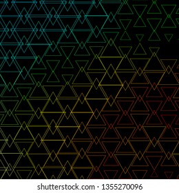 Dark Blue, Green vector backdrop with lines, triangles. Gradient triangles in abstract style on simple form. Best design for posters, banners.