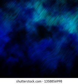 Dark Blue, Green vector backdrop with curves. Illustration in abstract style with gradient curved.  Best design for your ad, poster, banner.