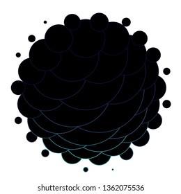 Dark Blue, Green vector backdrop with circles. Glitter abstract illustration with colorful drops. Pattern for booklets, leaflets.