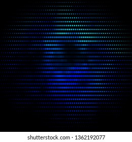 Dark Blue, Green vector backdrop with circles. Glitter abstract illustration with colorful drops. Pattern for websites, landing pages.