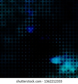 Dark Blue, Green vector backdrop with circles. Abstract colorful disks on simple gradient background. Design for your commercials.