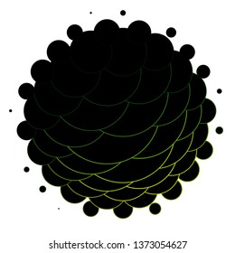 Dark Blue, Green vector backdrop with circles. Abstract colorful disks on simple gradient background. Pattern for booklets, leaflets.
