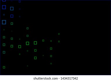 Dark Blue, Green vector backdrop with rhombus. Glitter abstract illustration with rectangular shapes. Pattern can be used for websites.