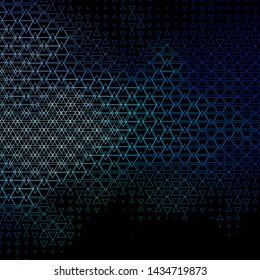 Dark Blue, Green vector backdrop with lines, triangles. Modern gradient illustration with colorful triangles. Template for landing pages.