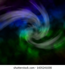 Dark Blue, Green vector backdrop with cumulus. Colorful illustration with abstract gradient clouds. Template for websites.