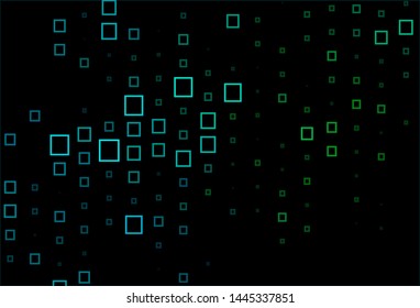 Dark Blue, Green vector backdrop with rhombus. Illustration with set of colorful rectangles. Pattern for commercials.