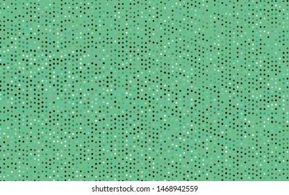 Dark Blue, Green vector backdrop with dots. Blurred decorative design in abstract style with bubbles. Pattern for ads, leaflets.