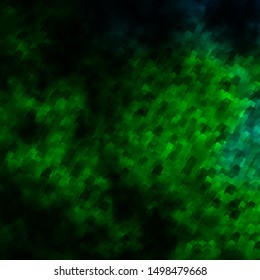 Dark Blue, Green vector backdrop with hexagons. Illustration of colored hexagons on blur surface. Design for website posters, banners.