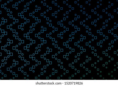 Dark Blue, Green vector backdrop with lines, rectangles. Illustration with set of colorful rectangles. Pattern for busines booklets, leaflets.